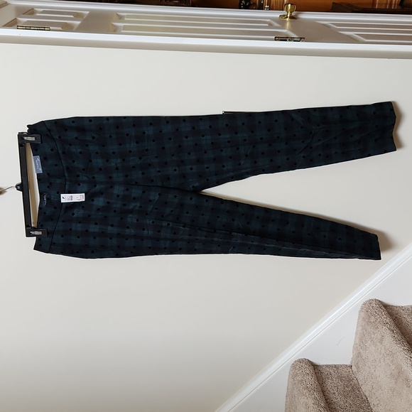 Talbots Blue Polka Dot Slim Ankle Pants 6 - Picture 2 of 7